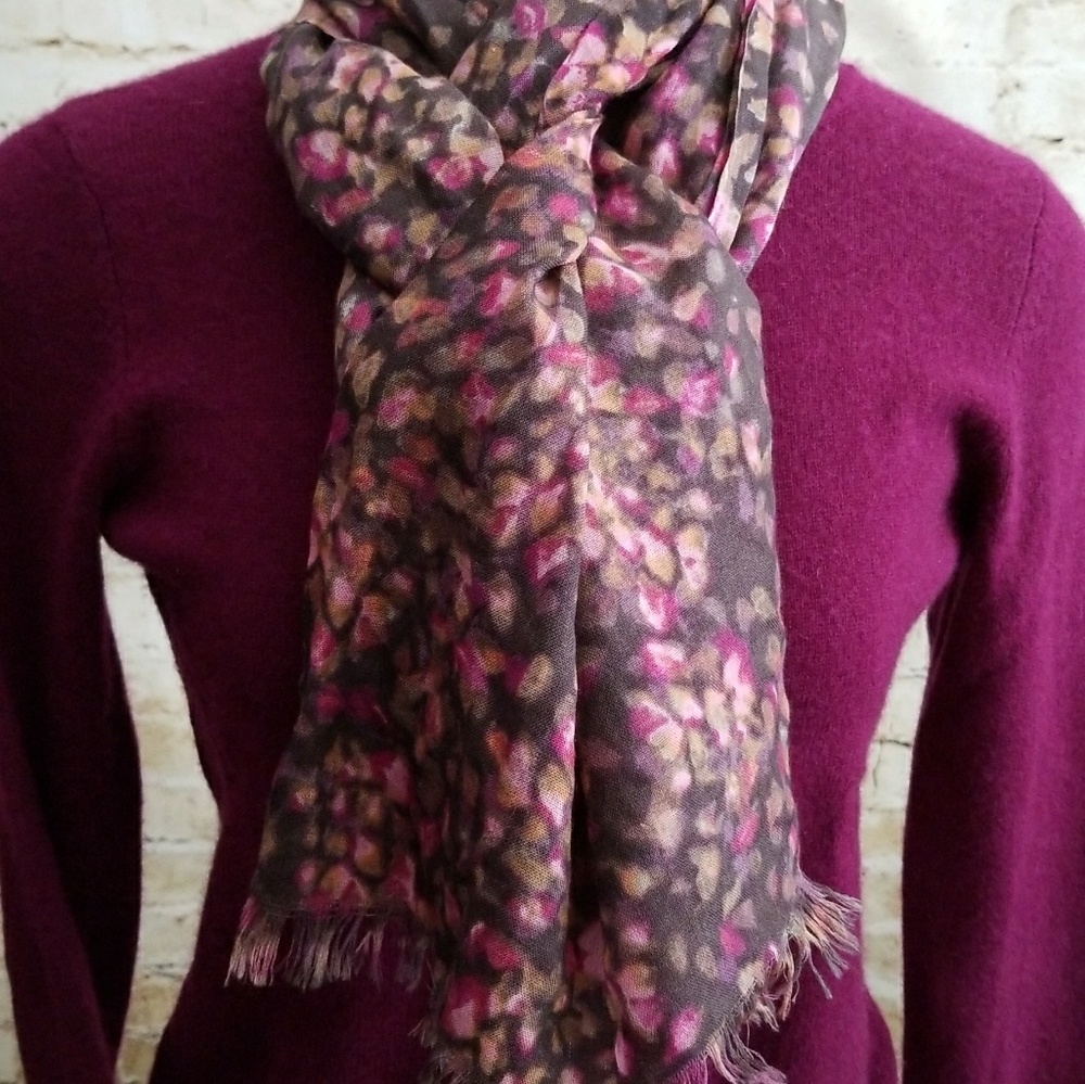 J. Crew | 🍇Berry/Brown Scarf